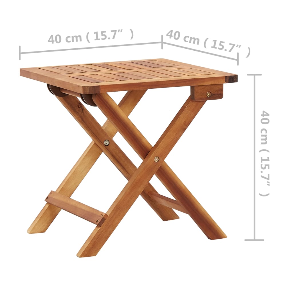 Sammenleggbart Salongbord Til Hage 40X40X40 Cm Heltre Akasie