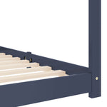 Sengeramme For Barn Heltre Furu Grå 70X140 Cm