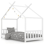 Sengeramme For Barn Heltre Furu Hvit 80X160 Cm
