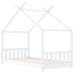 Sengeramme For Barn Heltre Furu Hvit 80X160 Cm