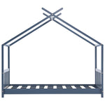 Sengeramme For Barn Heltre Furu Grå 70X140 Cm