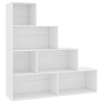 Bokhylle/Romdeler Hvit 155X24X160 Cm Konstruert Tre