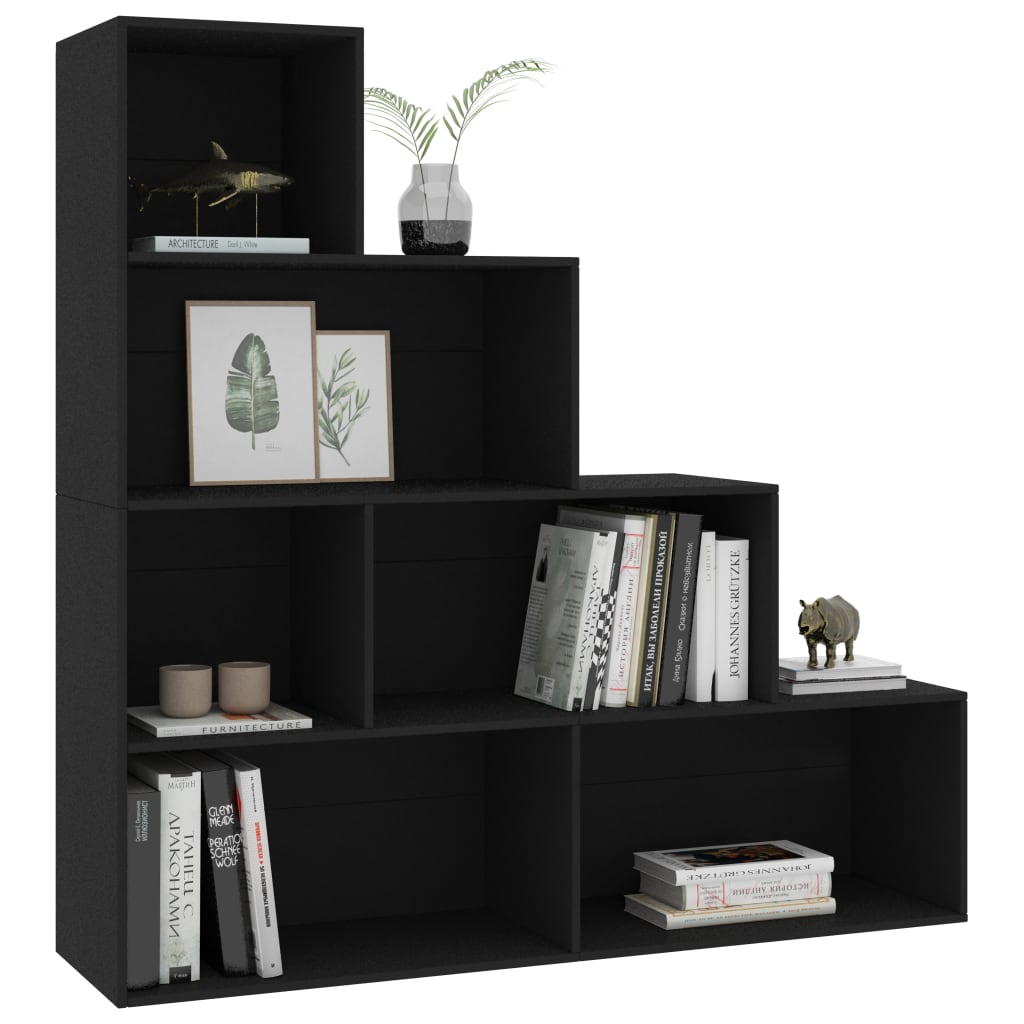 Bokhylle/Romdeler Svart 155X24X160 Cm Konstruert Tre