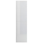 Bokhylle/Romdeler Høyglans Hvit 155X24X160 Cm Konstruert Tre