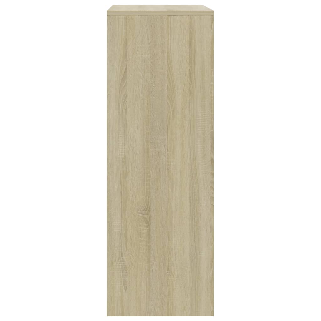 Skjenk Med 6 Skuffer Sonoma Eik 50X34X96 Cm Konstruert Tre