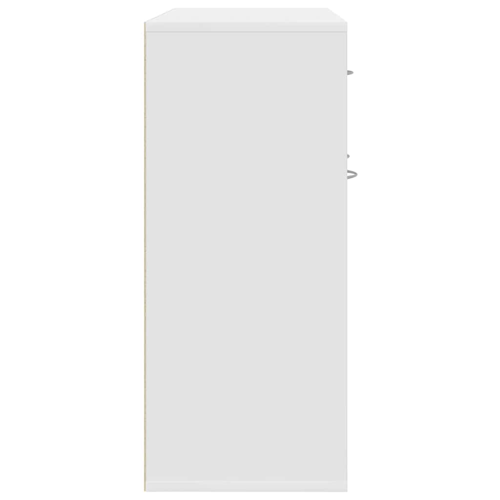 Skjenk Hvit 88X30X70 Cm Konstruert Tre