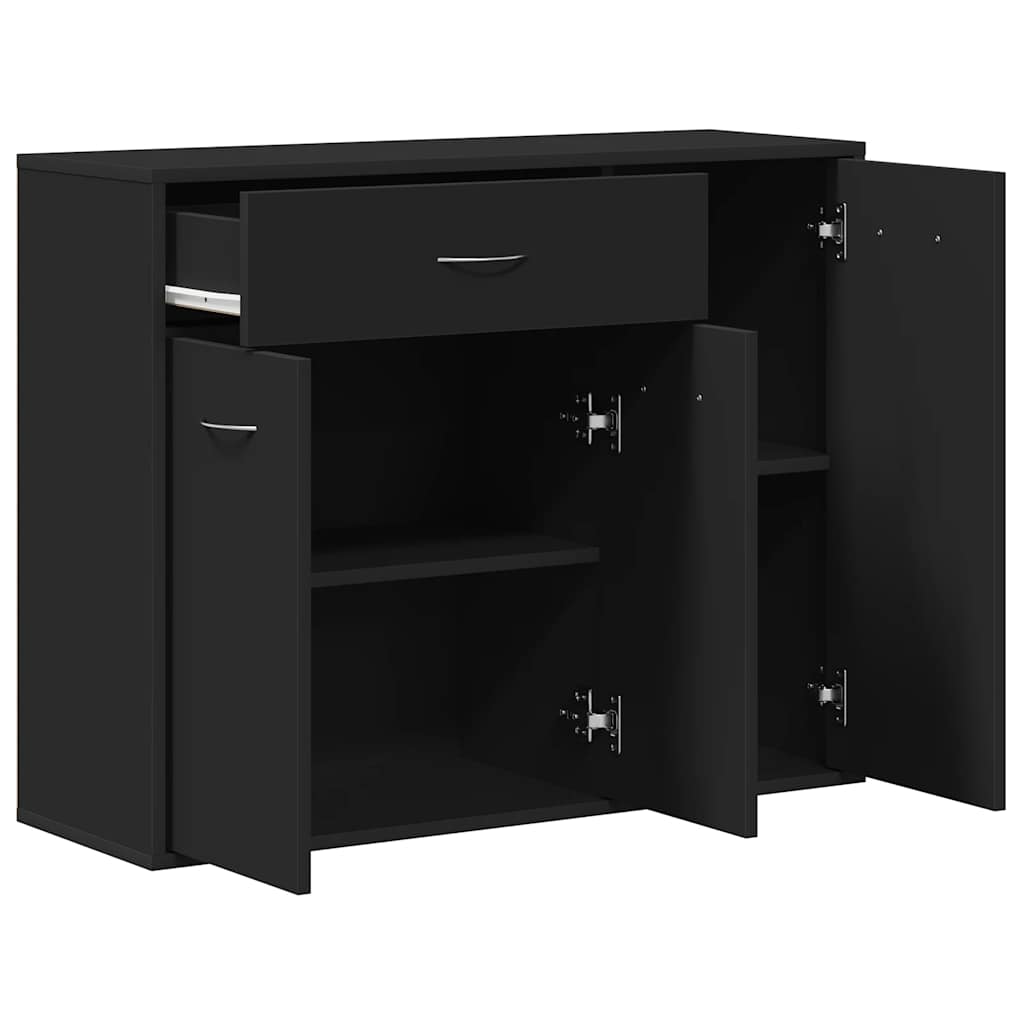 Skjenk Svart 88X30X70 Cm Konstruert Tre