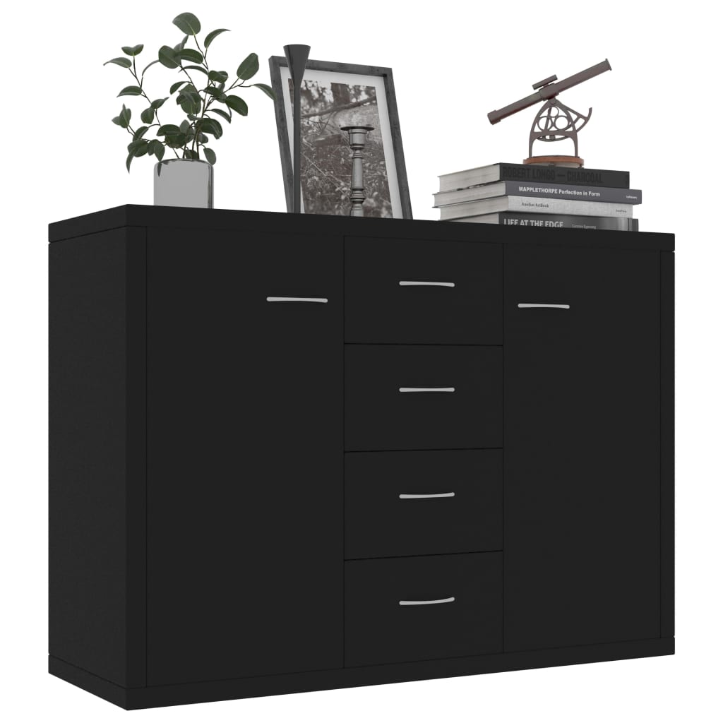 Skjenk Svart 88X30X65 Cm Konstruert Tre