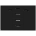 Skjenk Svart 88X30X65 Cm Konstruert Tre
