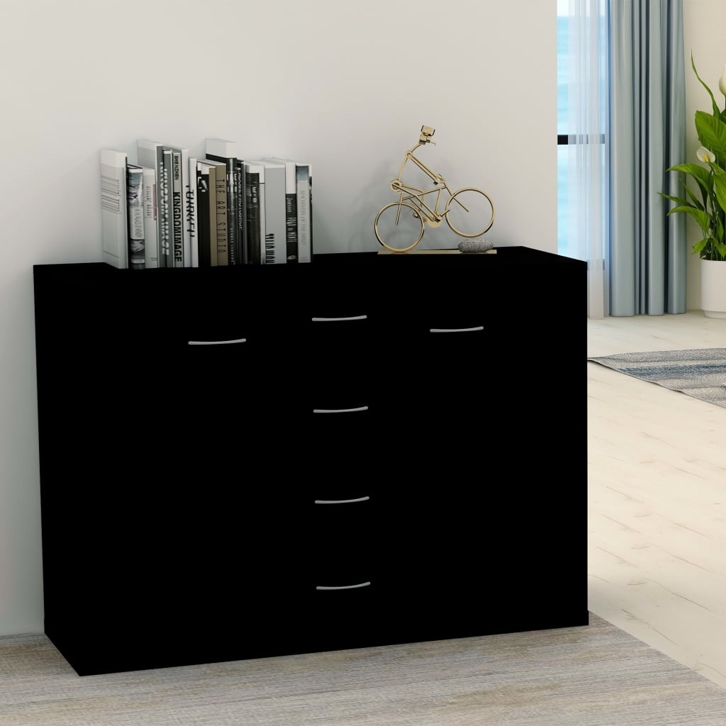 Skjenk Svart 88X30X65 Cm Konstruert Tre