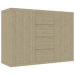 Skjenk Sonoma Eik 88X30X65 Cm Konstruert Tre