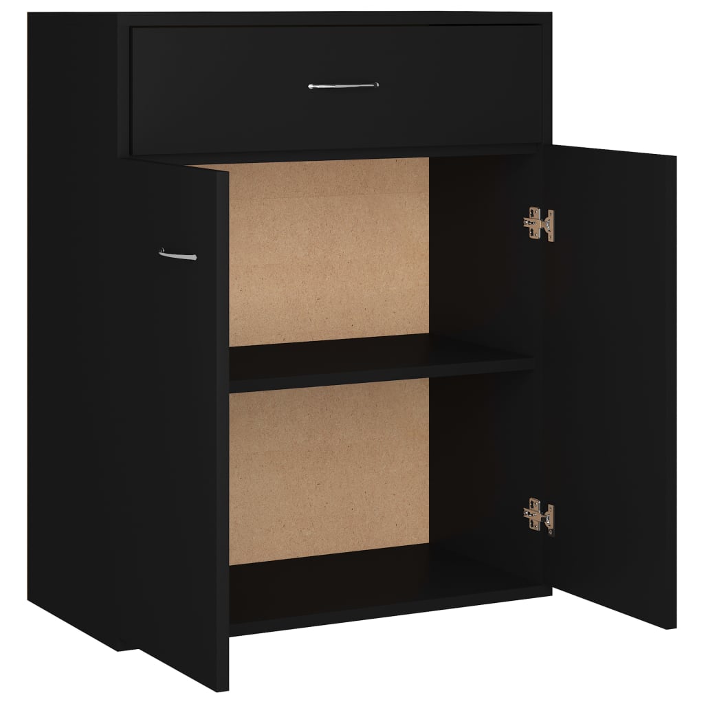 Skjenk Svart 60X30X75 Cm Konstruert Tre