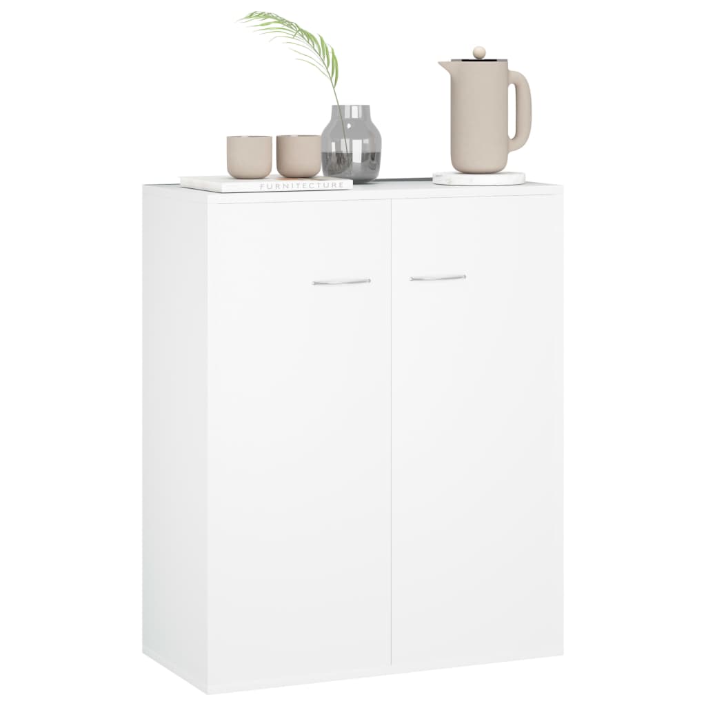 Skjenk Hvit 60X30X75 Cm Konstruert Tre