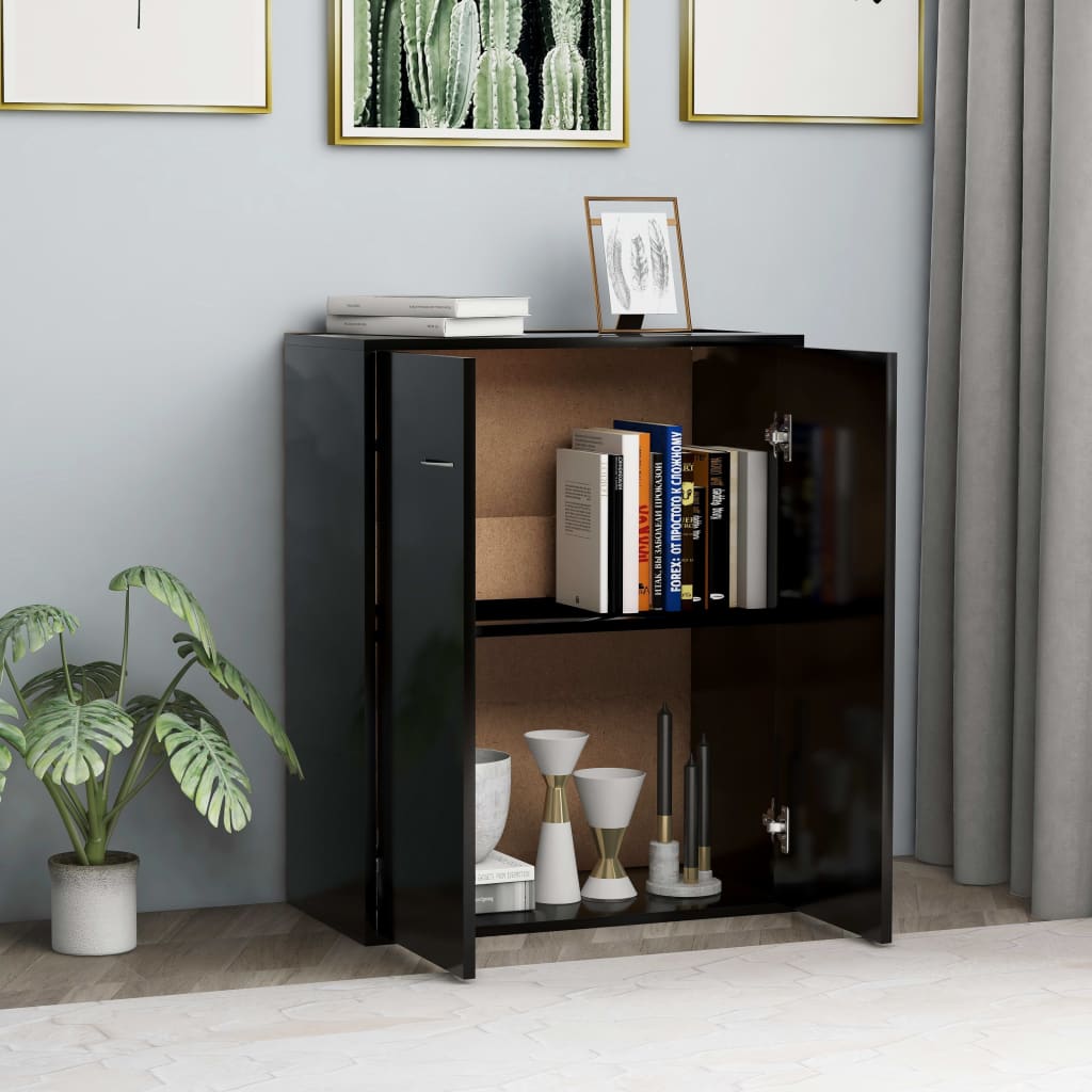 Skjenk Svart 60X30X75 Cm Konstruert Tre