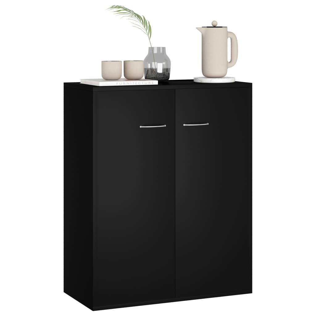 Skjenk Svart 60X30X75 Cm Konstruert Tre