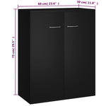 Skjenk Svart 60X30X75 Cm Konstruert Tre