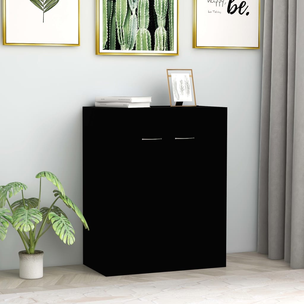 Skjenk Svart 60X30X75 Cm Konstruert Tre