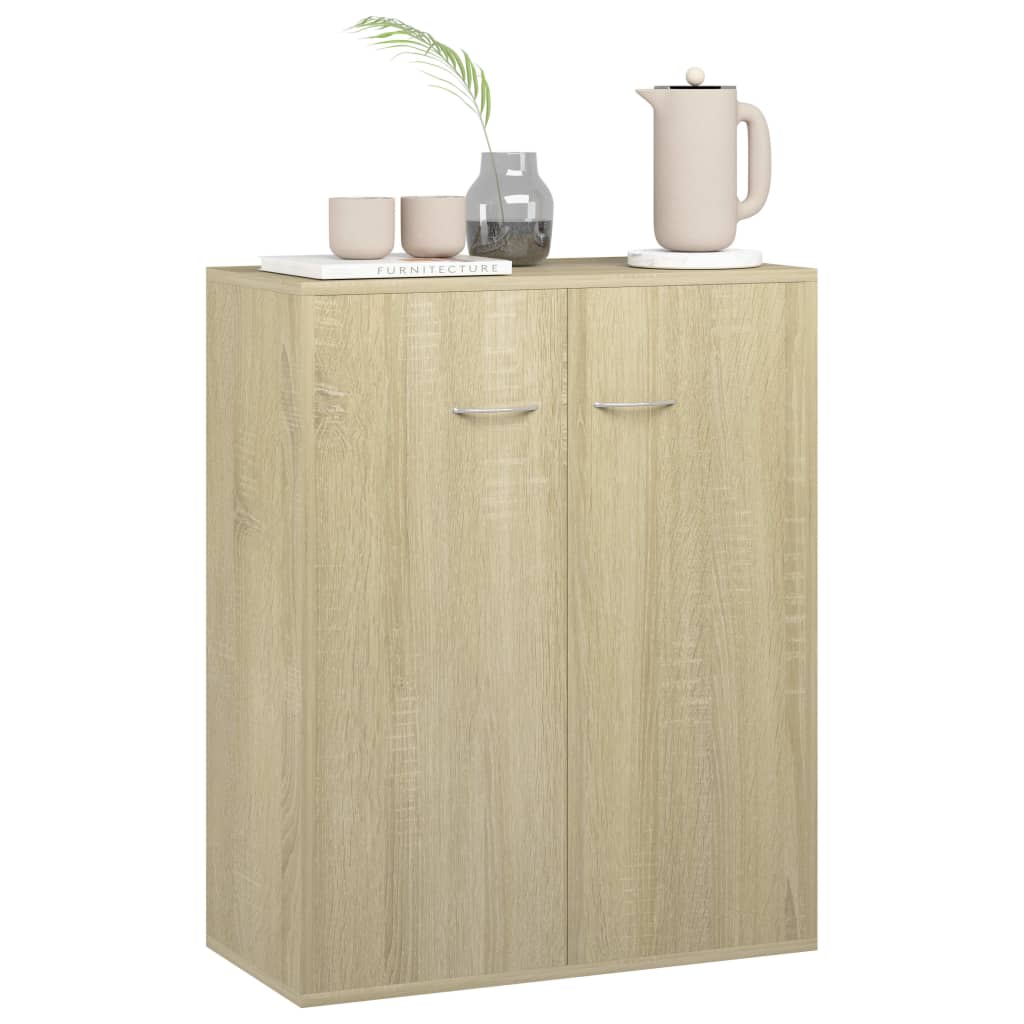 Skjenk Sonoma Eik 60X30X75 Cm Konstruert Tre