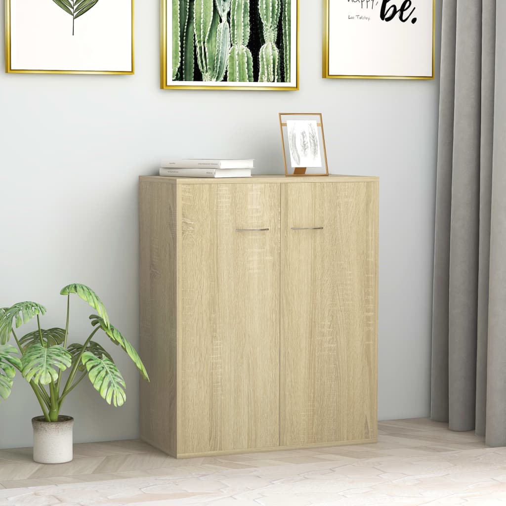 Skjenk Sonoma Eik 60X30X75 Cm Konstruert Tre