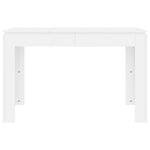 Spisebord Hvit 120X60X76 Cm Konstruert Tre