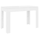Spisebord Hvit 120X60X76 Cm Konstruert Tre