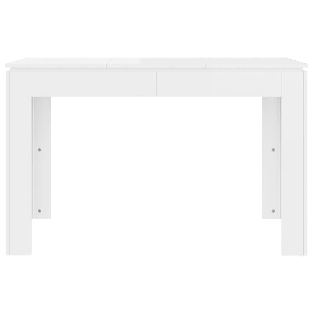 Spisebord Høyglans Hvit 120X60X76 Cm Konstruert Tre