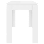 Spisebord Høyglans Hvit 120X60X76 Cm Konstruert Tre