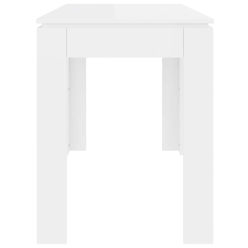 Spisebord Høyglans Hvit 120X60X76 Cm Konstruert Tre