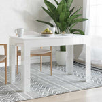 Spisebord Høyglans Hvit 120X60X76 Cm Konstruert Tre