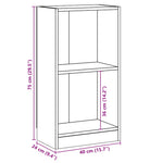 Bokhylle Sonoma Eik 40X24X75 Cm Konstruert Tre