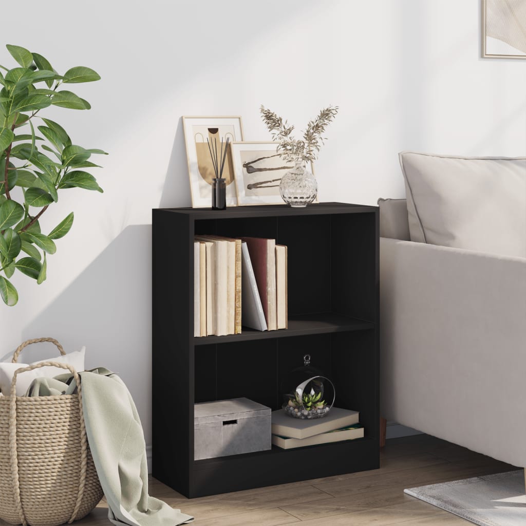 Bokhylle Svart 60X24X76 Cm Konstruert Tre