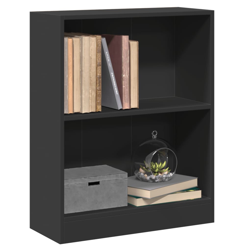 Bokhylle Svart 60X24X76 Cm Konstruert Tre
