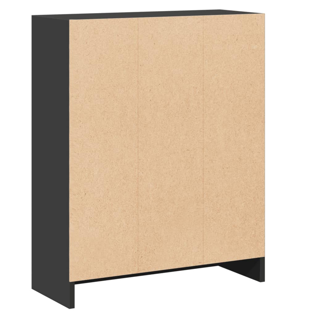 Bokhylle Svart 60X24X76 Cm Konstruert Tre