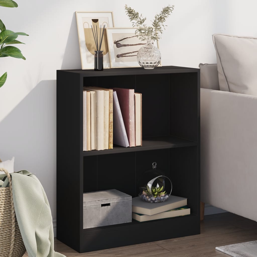 Bokhylle Svart 60X24X76 Cm Konstruert Tre