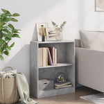 Bokhylle Betonggrå 60X24X76 Cm Konstruert Tre
