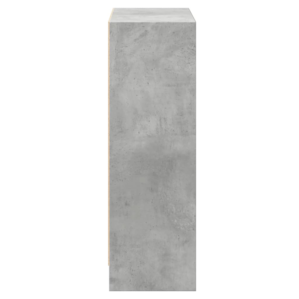 Bokhylle Betonggrå 60X24X76 Cm Konstruert Tre