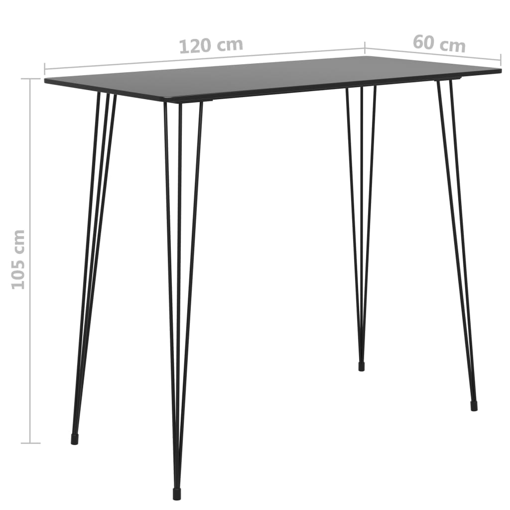 Barbord Svart 120X60X105 Cm