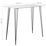 Barbord Hvit 120X60X105 Cm