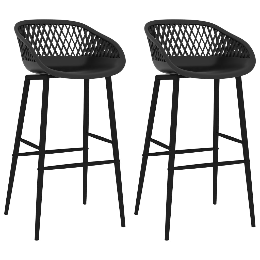 Barstoler 2 Stk Svart
