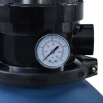Sandfilter For Basseng Med Ventil I 4 Stillinger Blå 300 Mm
