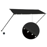 Uttrekkbar Markise Med Led 300X150 Cm Antrasitt