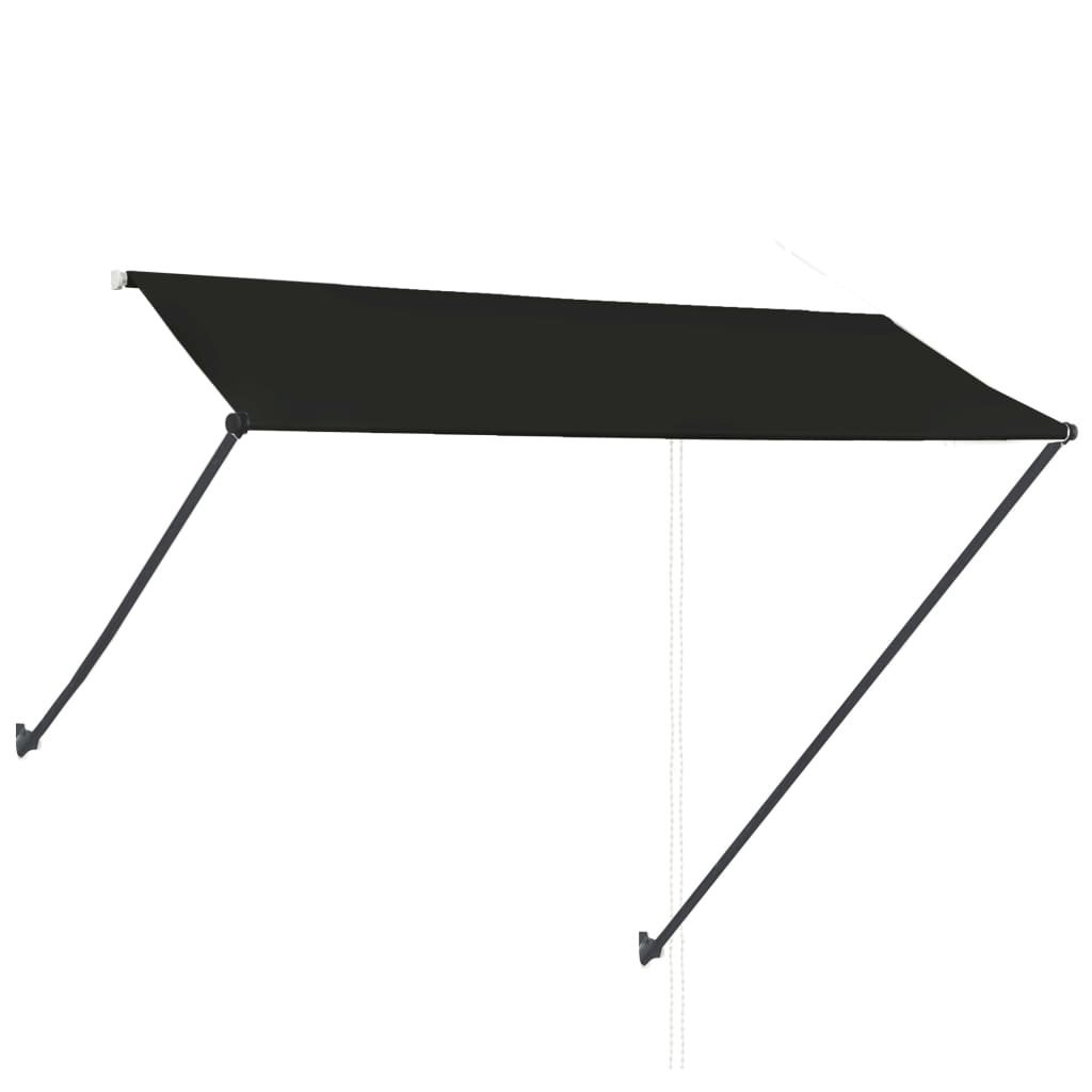 Uttrekkbar Markise Med Led 300X150 Cm Antrasitt