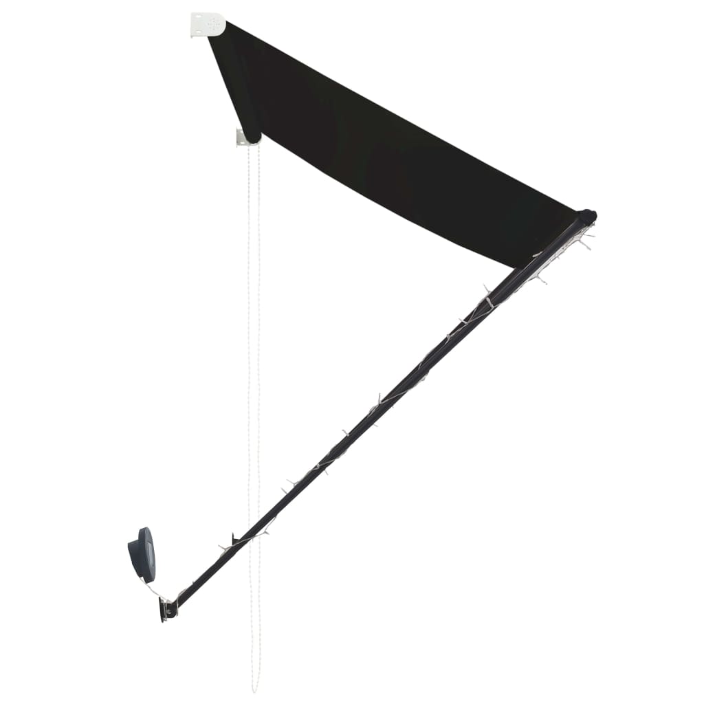 Uttrekkbar Markise Med Led 300X150 Cm Antrasitt