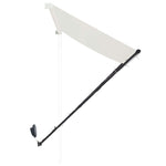 Uttrekkbar Markise Med Led 350X150 Cm Kremhvit