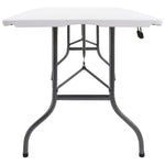 Sammenleggbart Hagebord Hvit 180X72X72 Cm Hdpe
