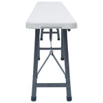 Sammenleggbare Hagebenker 2 Stk 180 Cm Hdpe Hvit