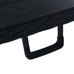 Sammenleggbart Hagebord Svart 180X75X72 Cm Hdpe Imitert Rotting