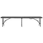 Sammenleggbare Hagebenker 2 Stk 180 Cm Hdpe Svart
