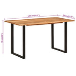 Spisebord 140X70X76 Cm Heltre Akasie