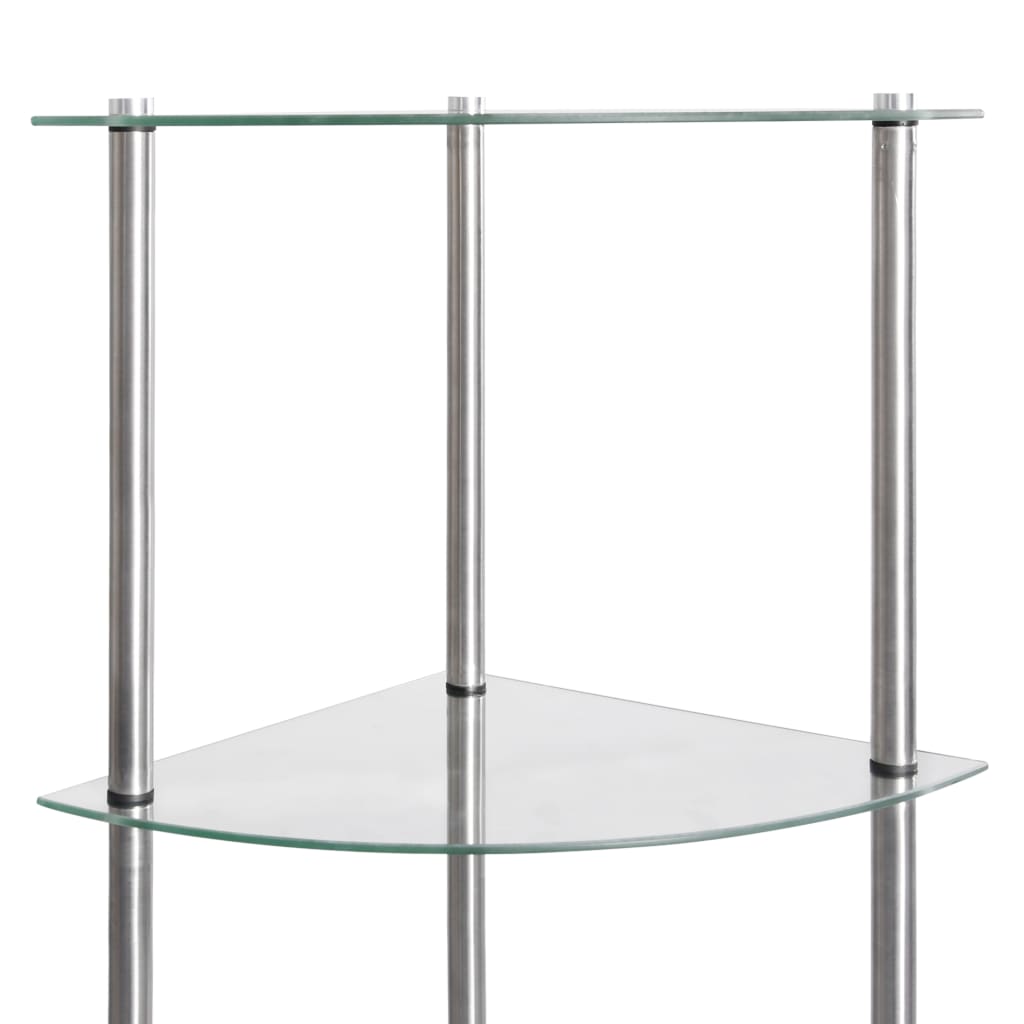 Hylle 6 Etasjer Gjennomsiktig 30X30X160 Cm Herdet Glass
